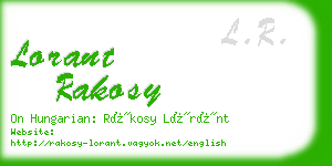 lorant rakosy business card